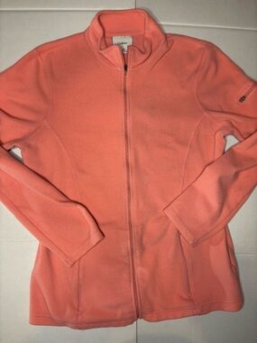 L.L. Bean Coral Zip-Up Fleece